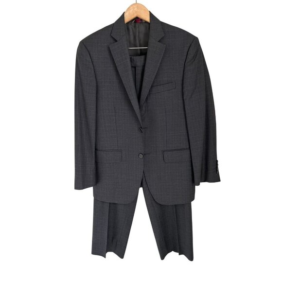 Pronto Uomo Suit Supper 1200 Wool Charcoal Gray Two-Button Suit Jacket & Pants S - Picture 1 of 16